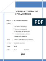 Planeamiento Y Control de Operaciones II - Control de Inventarios Bajo Certeza