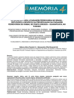 Os desafios para a paisagem ferroviária no Brasil - Reflexões a respeito da preservação da paisagem ferroviária do ramal de Ponta Grossa a Guarapuava no Paraná