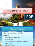 Types of Modern Fantasy