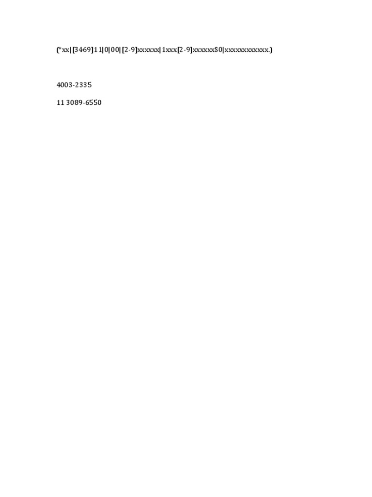 Document on Numeric Code Patterns | PDF