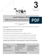 Level 3 Physics, 2012: 90520 Demonstrate Understanding of Wave Systems