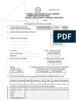 Admission To Mbbs / Bds Course 2013-2014 Session Common Application Form Selection Committee, Directorate of Medical Education