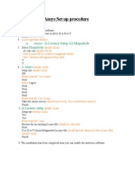 Ansys Set Up Procedure