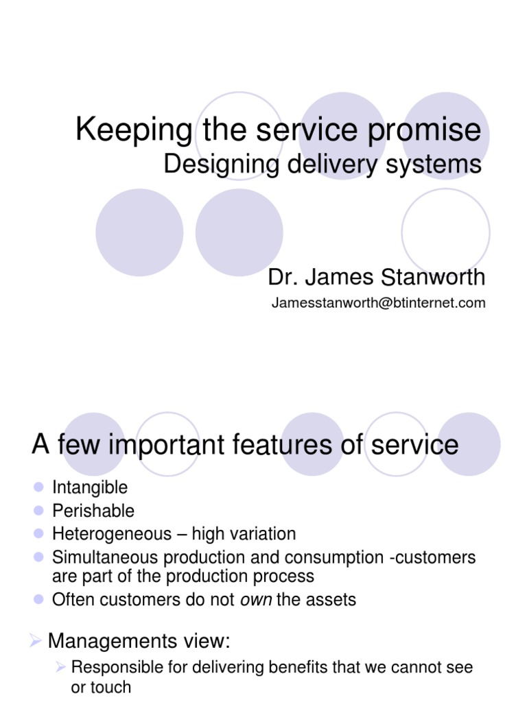 Designing Effective Service Delivery Systems | PDF | Business