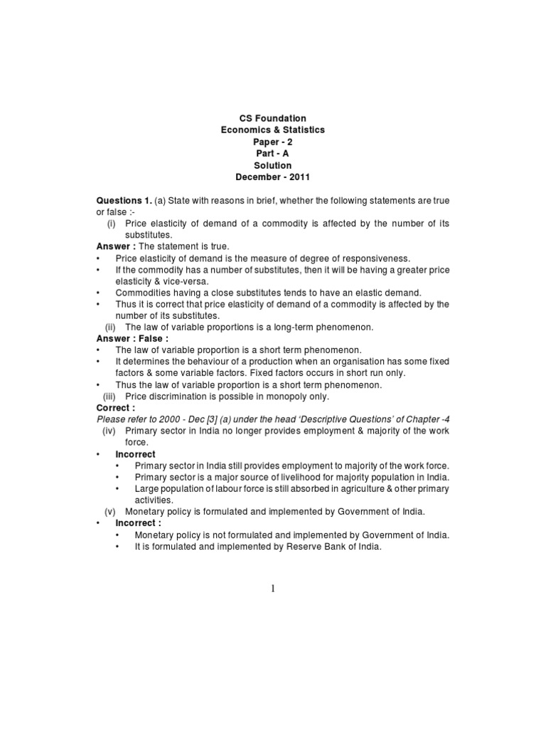 CS Foundation Paper 2 PDF | PDF | Average Cost | Marginal Cost