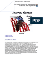 Overview and Objectives: Chapter 9: Interest Groups: Getting Their Share and More