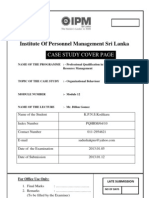 Institute of Personnel Management Sri Lanka: Case Study Cover Page