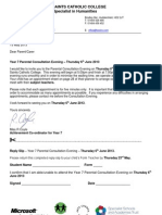 Y7 Parental Consultation Letter