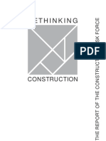 Rethinking Construction Report - Egan