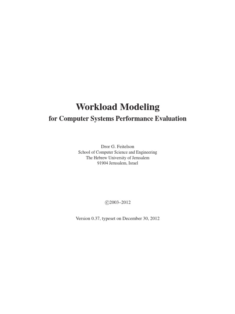 Workload Modeling for System Evaluation | PDF | Teaching Methods ...