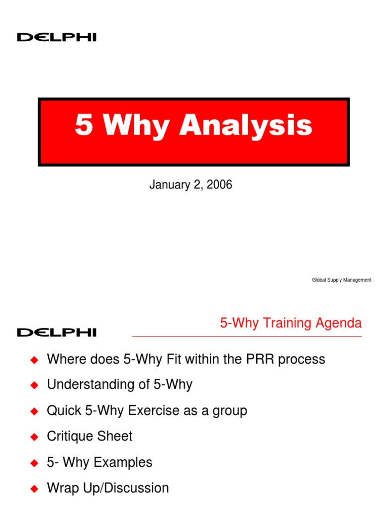 5 Why Analysis for Supply Management | PDF | Causality | Question