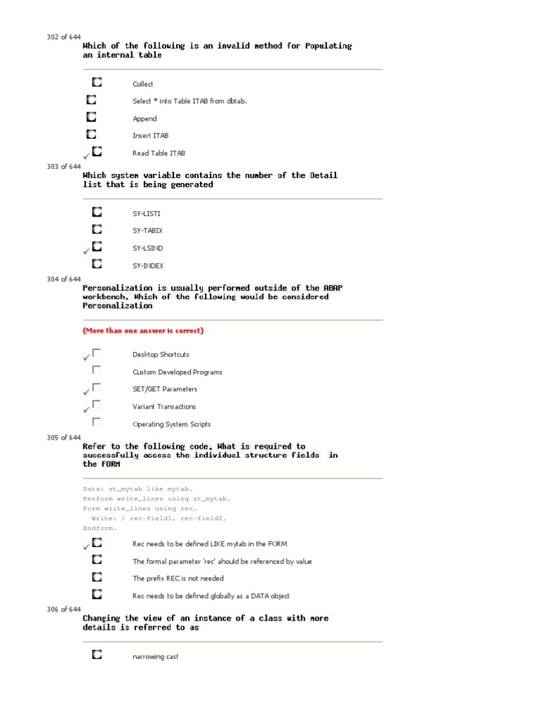 More Than One Answer Is Correct | PDF | Method (Computer Programming ...