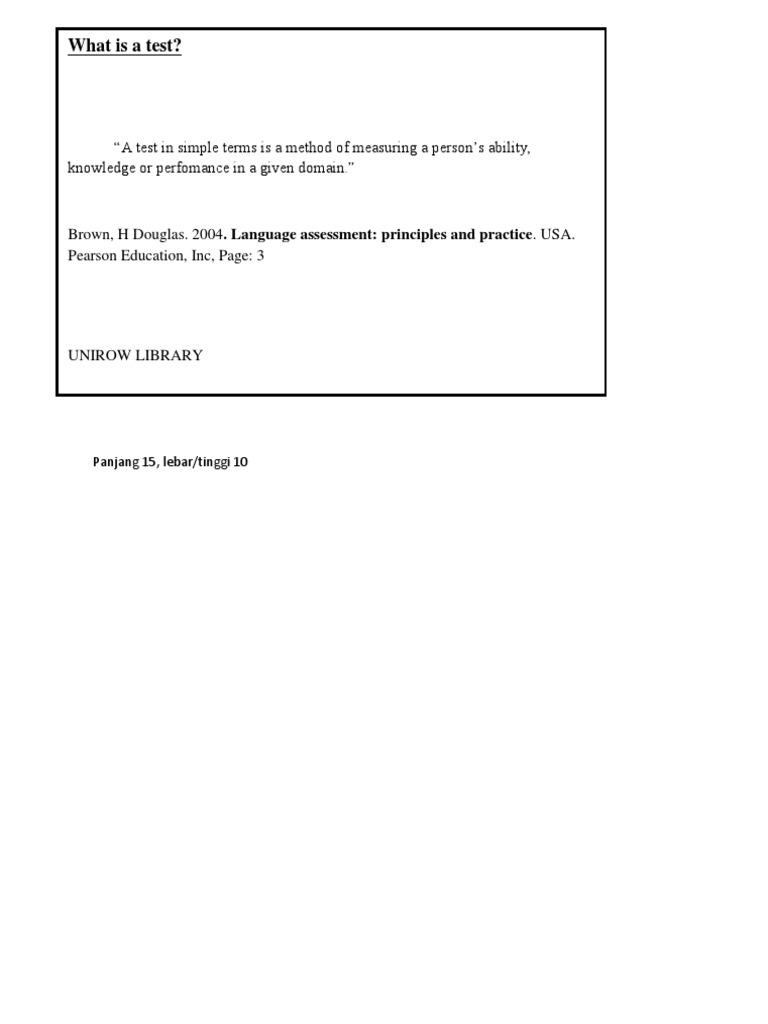 Understanding Test Definitions | PDF | Career & Growth | Science ...