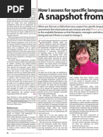 How I assess for specific language impairment