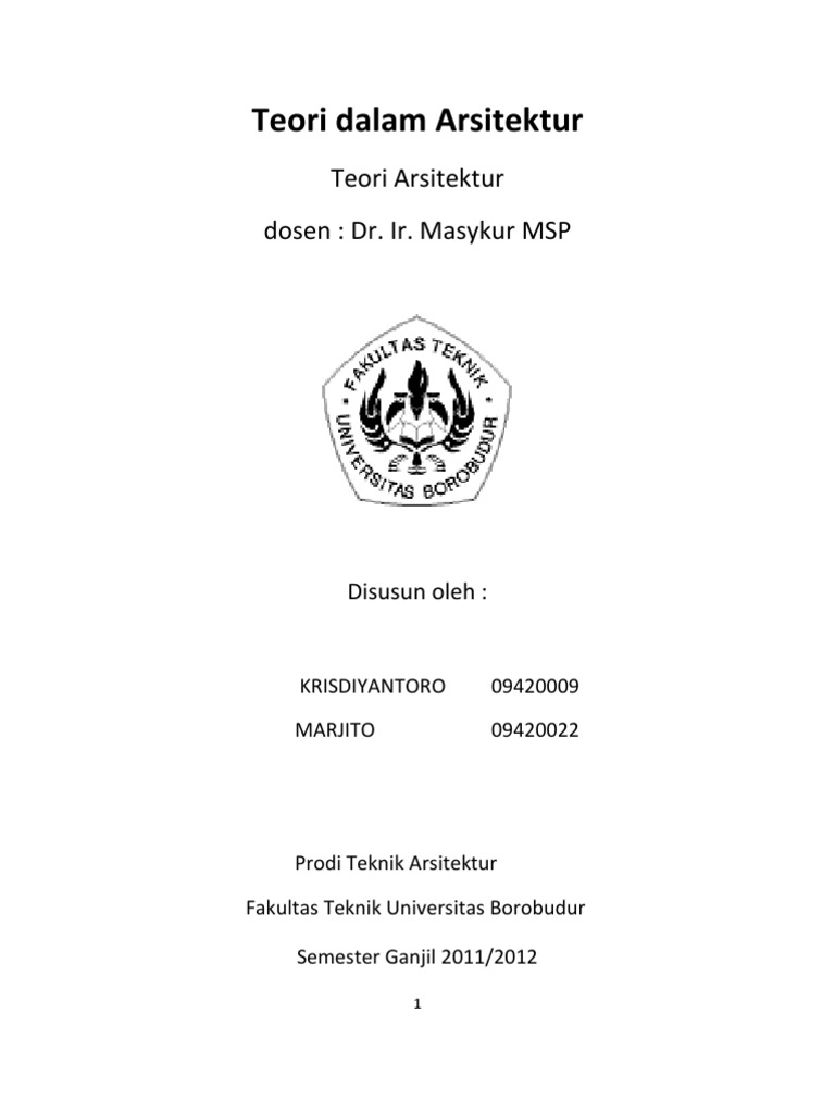 Makalah Teori Arsitektur