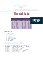 1. Ficha de Trabalho - Verb to Be (1)