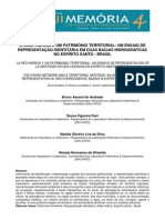 A Rede Hídrica e Um Patrimônio Territorial: Um Ensaio de Representação Identitária em Duas Bacias Hidrográficas No Espírito Santo - Brasil