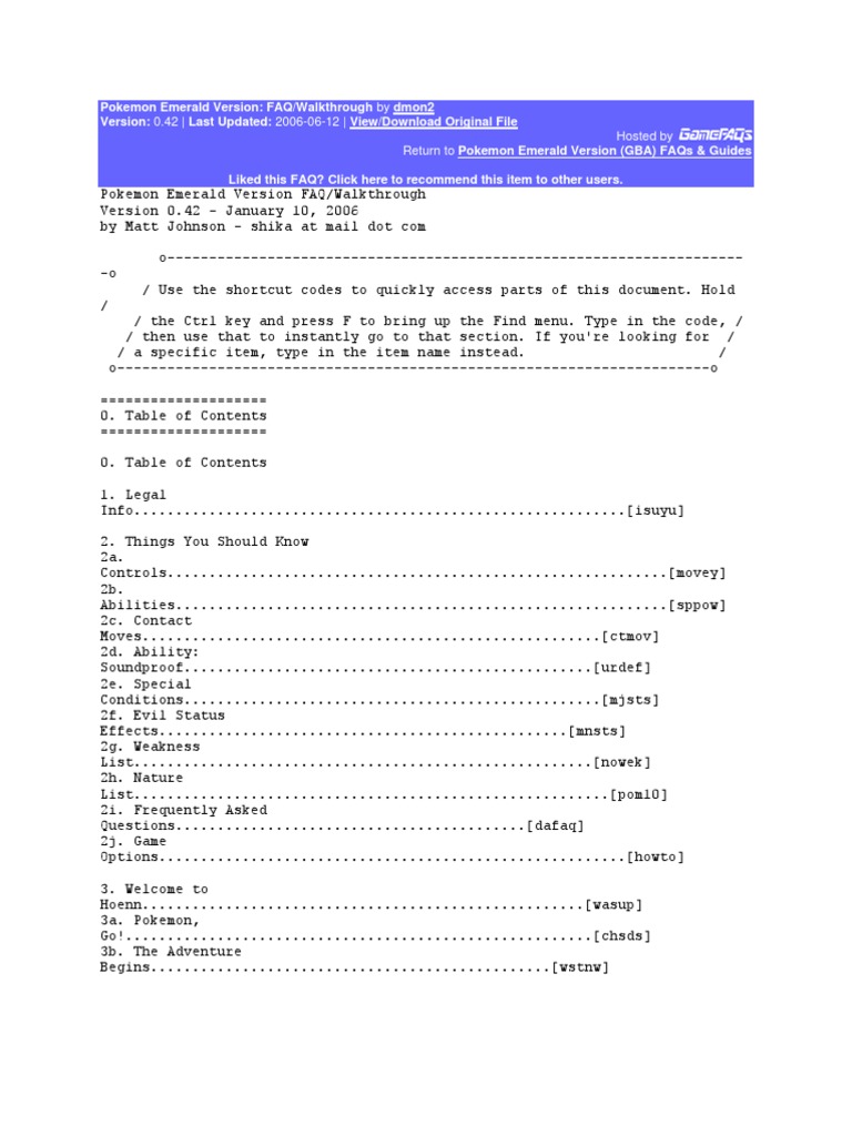 Pokemon Emerald Version Walkthrough | PDF | Strategy Guide | Fictional Life  Forms, image size:768x1024