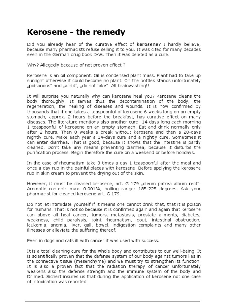 Petroleum en PDF Kerosene Cancer