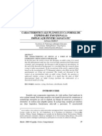 Caracteristici Ale Plansului CA Forma de Exprimare Emotionala