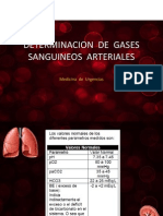 Determinacion de Gases Sanguineos Arteriales