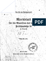 H.Dv.481-25 Merkblatt Für Die Munition Der Leichten Feldhaubitze 16 - 24.03.1941