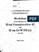 H.Dv.481-71 Merkblatt für die Munition des 12 cm Granatwerfers 42 und 12 cm Gr W 378 r - 07.05.1943