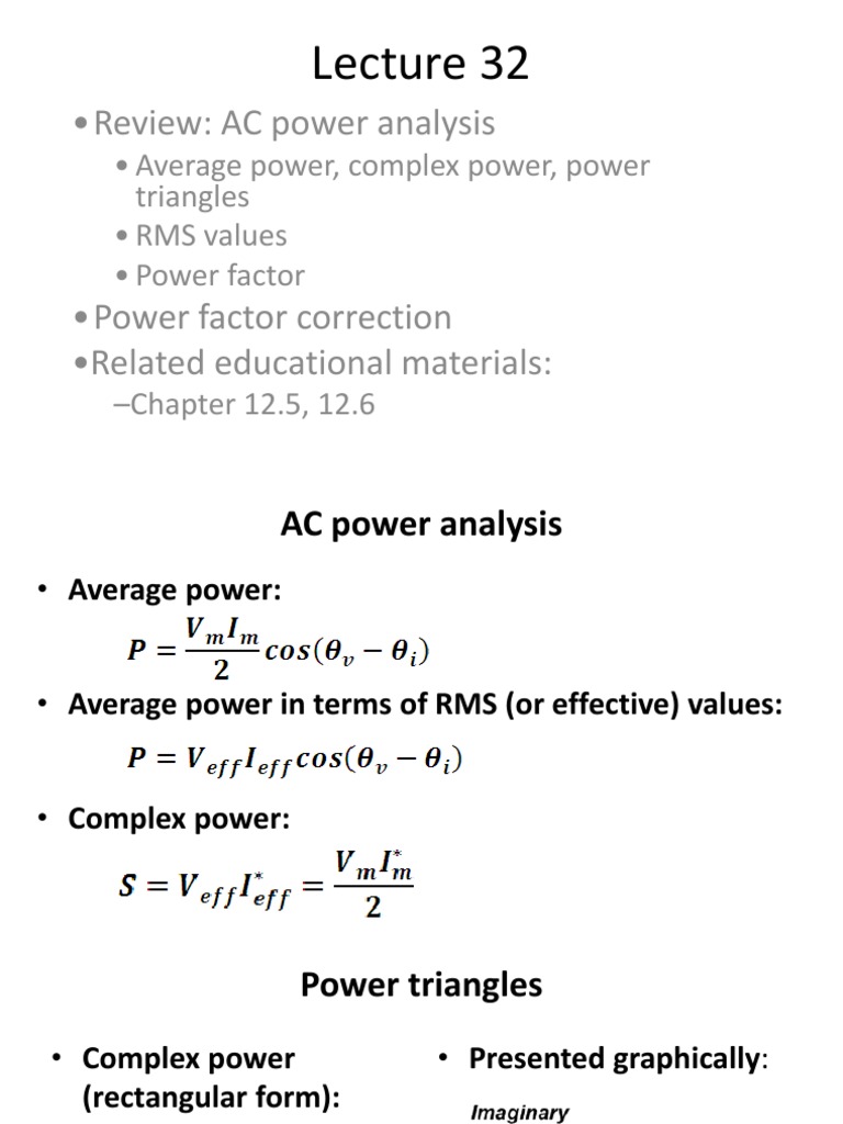 AC Power Analysis | PDF | Ac Power | Power (Physics)
