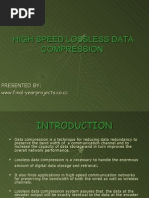 Download High Speed Lossless Data Compression by pawan SN14264161 doc pdf