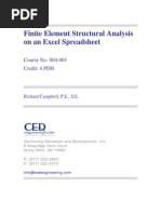 Download FE Structural Analysis on an Excel by chuckhsu1248 SN142647137 doc pdf