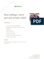 Redcabbage Snowpea Salad