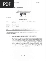 MLB Employee Drug Policy