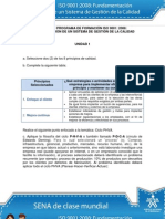 Actividad de Aprendizaje Unidad 1 Introducción A Los Sistemas de Gestión de La Calidad