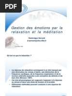 Gestion Des Émotions Par La Relaxation Et La Méditation