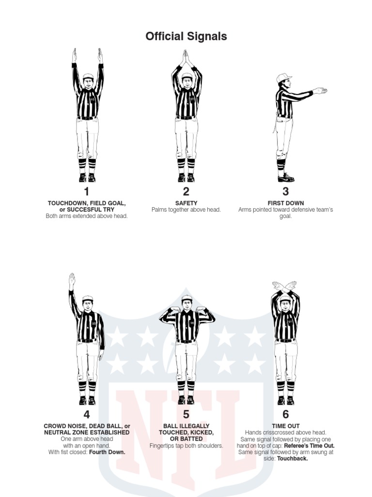 23 2012 Official Signals NLF PDF Sport Variants Rules