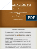 Lenguaje y Comunicacion - La Bomba y El Matrimonio - Trabajo 2° - Post-Senati PDF