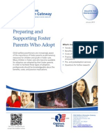 Preparing and Supporting Foster Parents Who Adopt