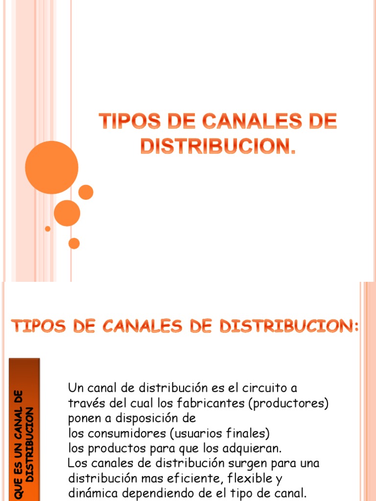 Tipos de Canales de Distribución | PDF | Distribución (comercial ...