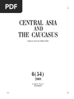 Central Asia and the Caucasus, 2008, Issue 6 (54)