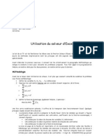 Utilisation Du Solveur D'excel PDF
