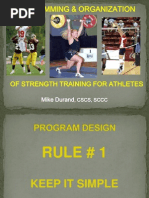 Mike Durand-Wiaa Organization of Strength Training Programs