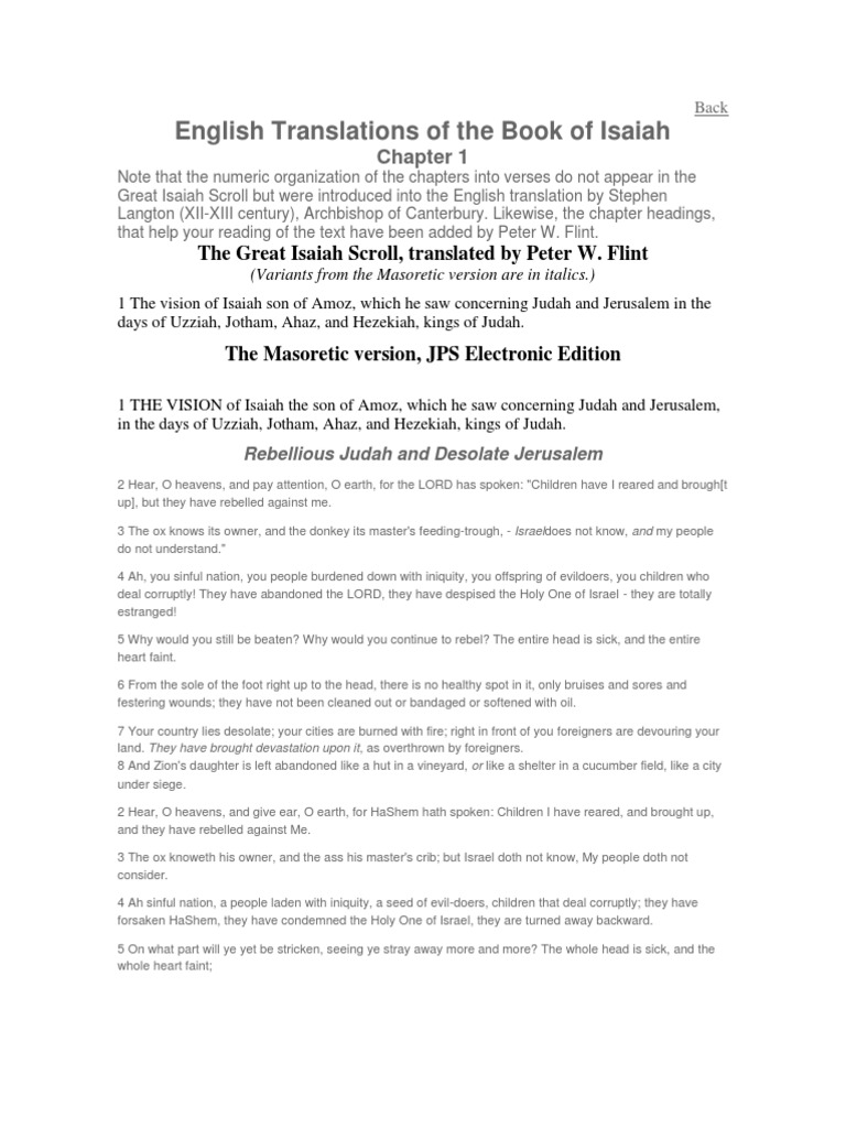 Summary of the Book of Isaiah | PDF | Isaiah | Sodom And Gomorrah