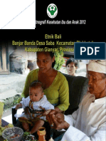 Buku Seri Etnografi Kesehatan Ibu Dan Anak 2012 Etnik Bali, Banjar Banda, Desa Saba, Kecamatan Blahbatuh, Kabupaten Gianyar, Provinsi Bali