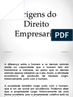 Origens Do Direito Empresarial