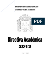 Directiva Academica 2013