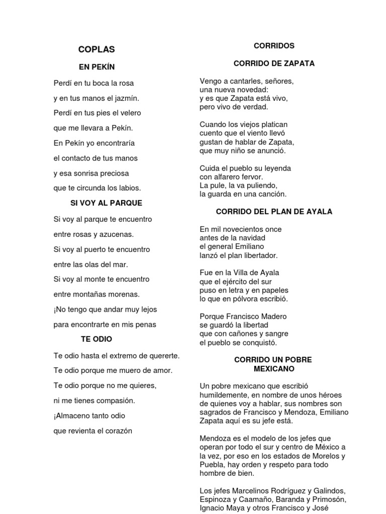 Coplas Corridos Villancicos Romance Infantiles Humoristicas Corrido coplas corridos villancicos romance
