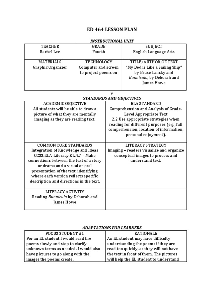 Imaging Lesson | PDF | Reading Comprehension | Reading (Process)