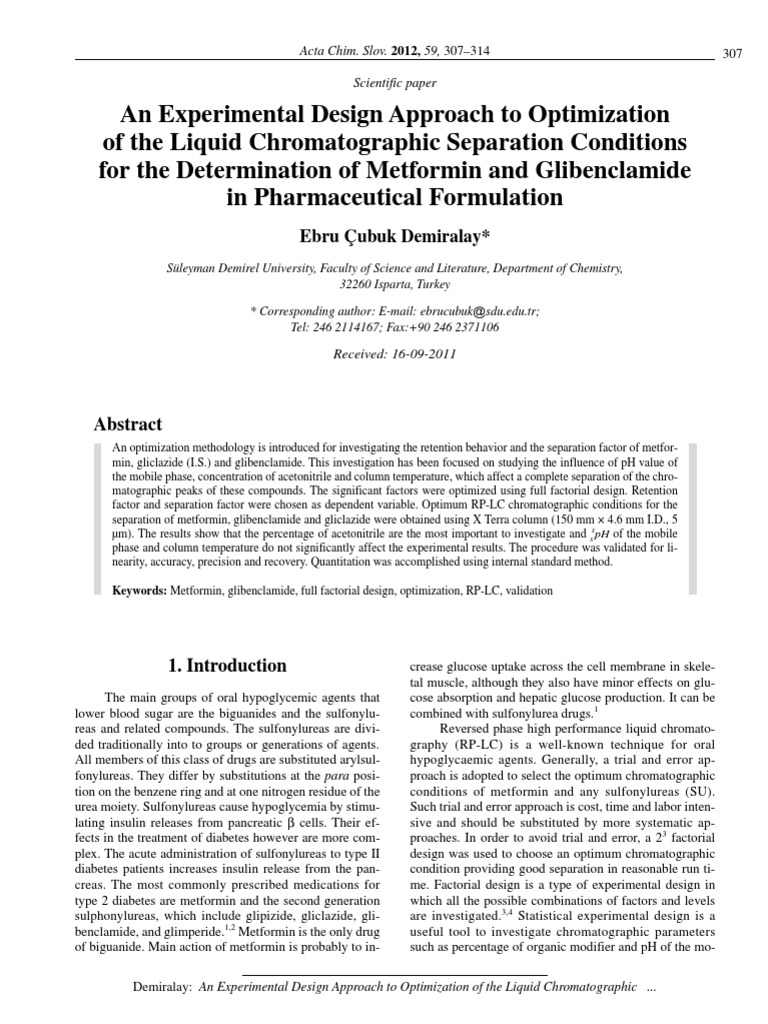 An Experimental Design Approach To Optimization of The Liquid ...