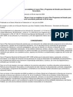 ACUERDO número 384 por el que se establece el nuevo Plan y Programas-mexico