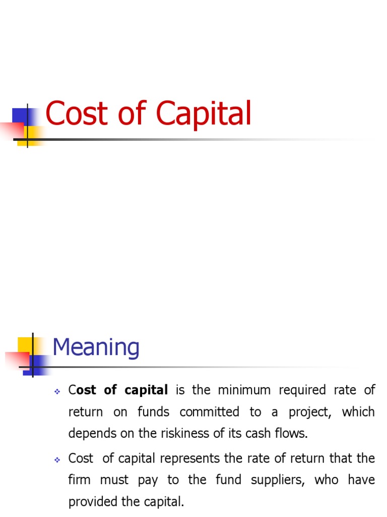 Cost of Capital | Cost Of Capital | Preferred Stock